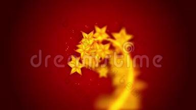 明亮而闪亮的星星。 CG循环动画。 圣诞节背景。 闪烁的星星图案。